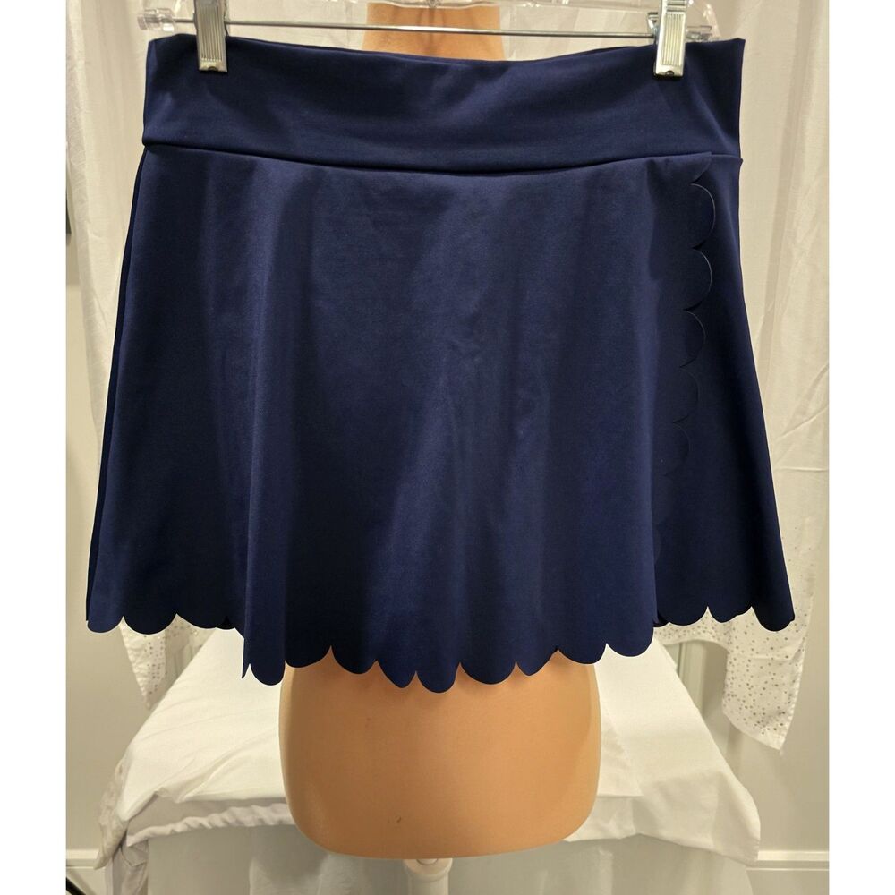 J.Crew Factory Scallop-Trim Active Skort - Navy - Sz: M